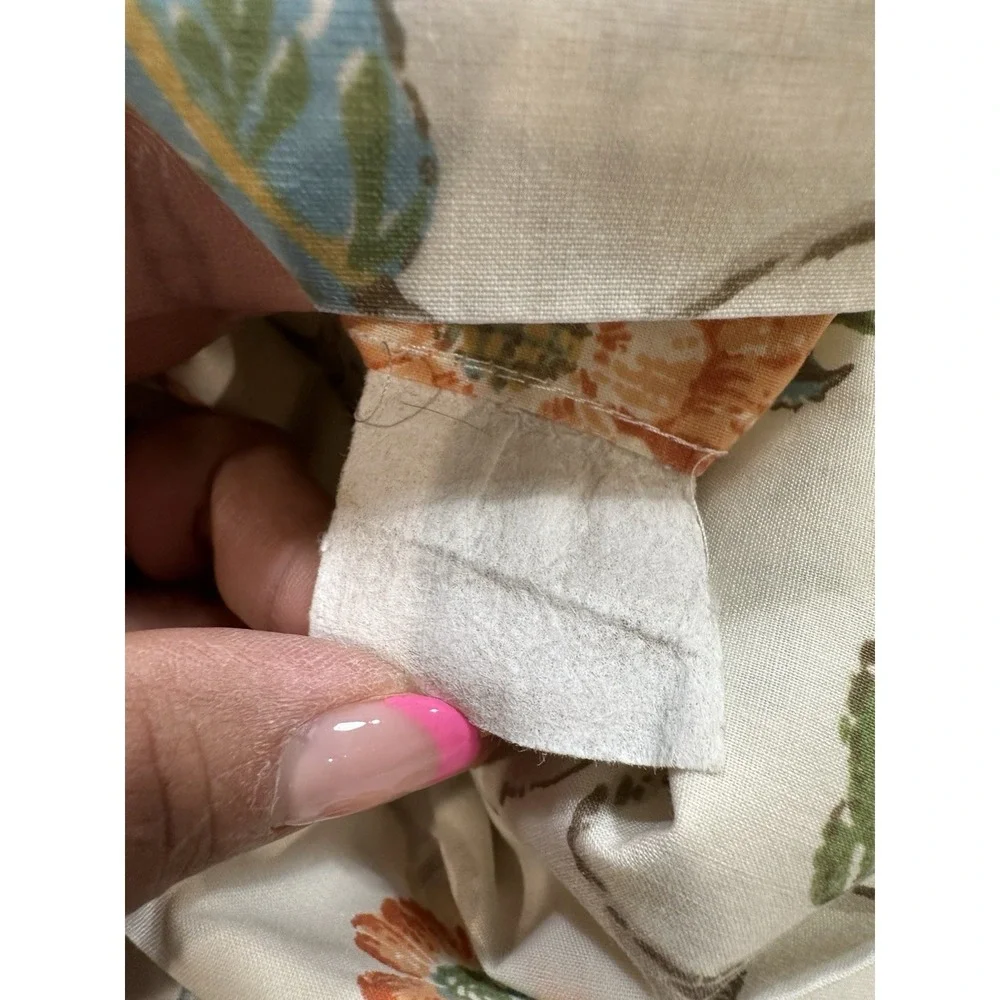 Vintage Pequot Double Standard Pillowcase Floral Terracotta Cottage Pair Of 2